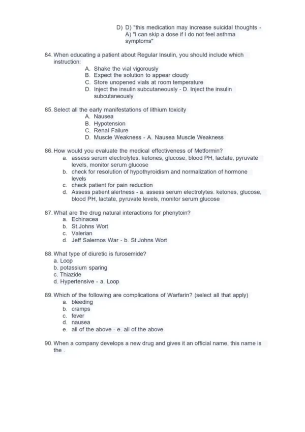 ATI Pharmacology Proctored Exam (NGN) 2023 Final Exam Questions with 100% Correct Answers | Verified | Latest Update