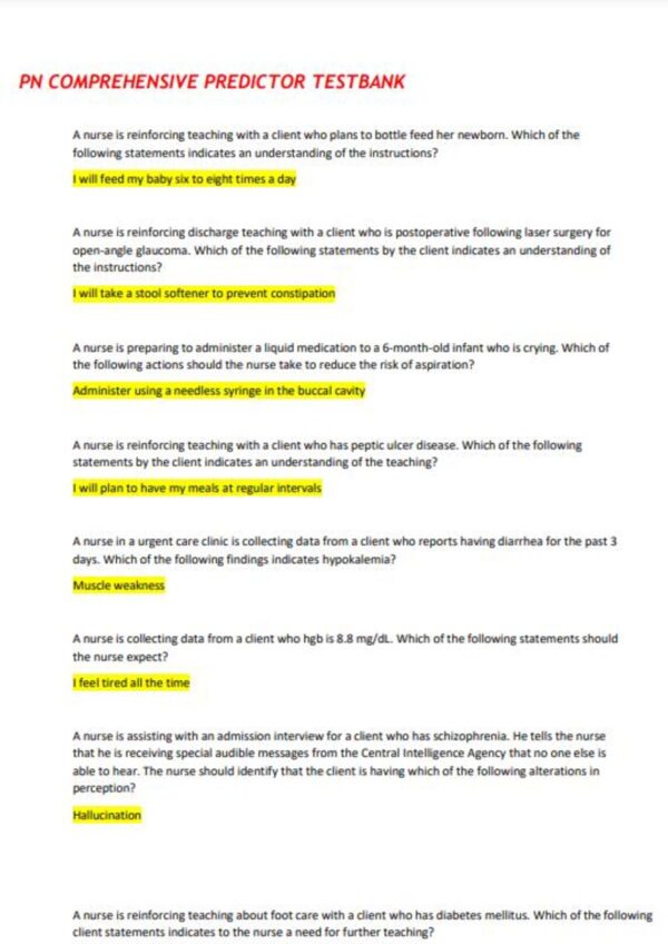 HESI Fundamentals Exam 3 Combined Testbank 2025