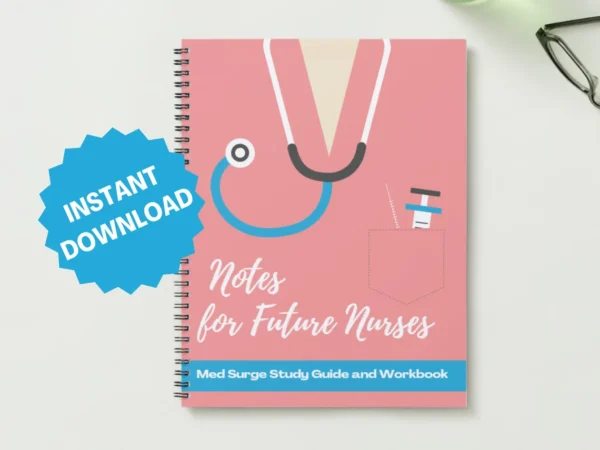 Nursing School Study Guide Bundle, Med Surg, Printable Nursing Resources