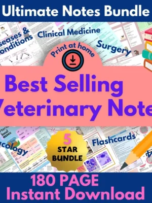 Vet Tech Notes, Vet Med Study Guide, VTNE Prep